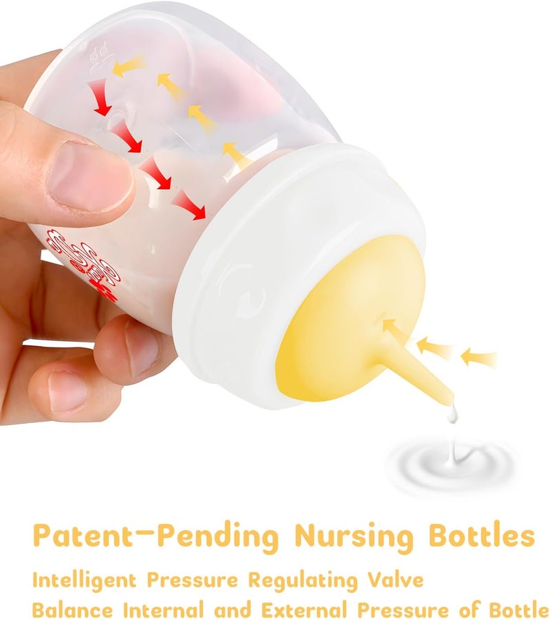 Xuanda Pet Feeding Bottle and Syringes,60ml Nursing Bottle, 3 Sizes Nipples with Ventilation Valve Resistant Tearing Perfect for Puppies, Kittens, Small Wildlife (Yellow) - Image 5